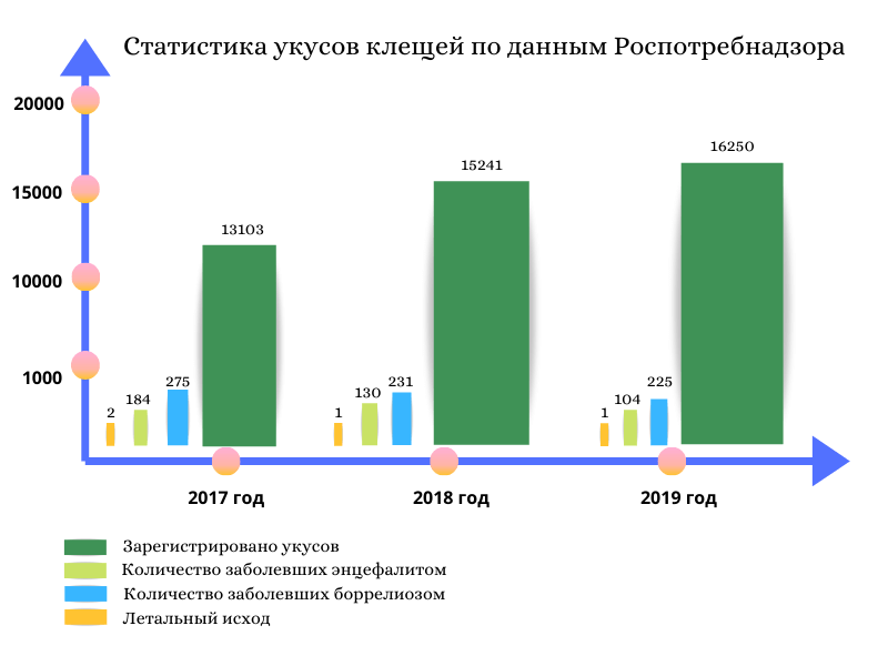 Статистика укусов клещей